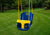 Lifestyle shot of blue infant swing by Gorilla Playsets. Lifestyle shot of blue infant swing by Gorilla Playsets.