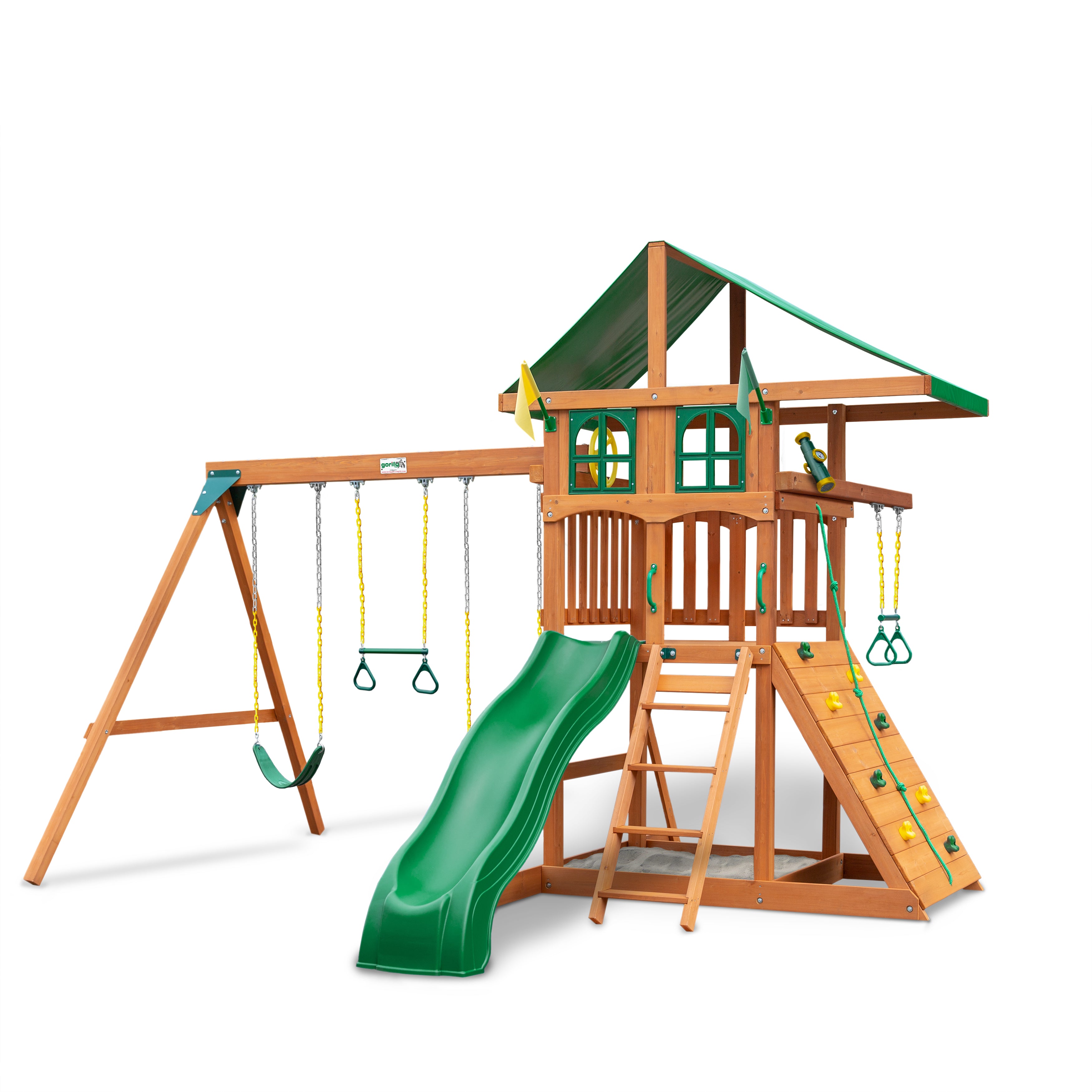 Outing w/ Trapeze Bar Swing Set Outing w/ Trapeze Bar Swing Set