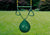 Lifestyle image of green buoy ball hanging from trapeze bar. Lifestyle image of green buoy ball hanging from trapeze bar.