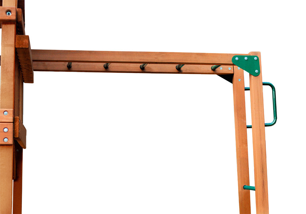 Studio shot of Monkey Bars Add-On from Gorilla Playsets. Studio shot of Monkey Bars Add-On from Gorilla Playsets.