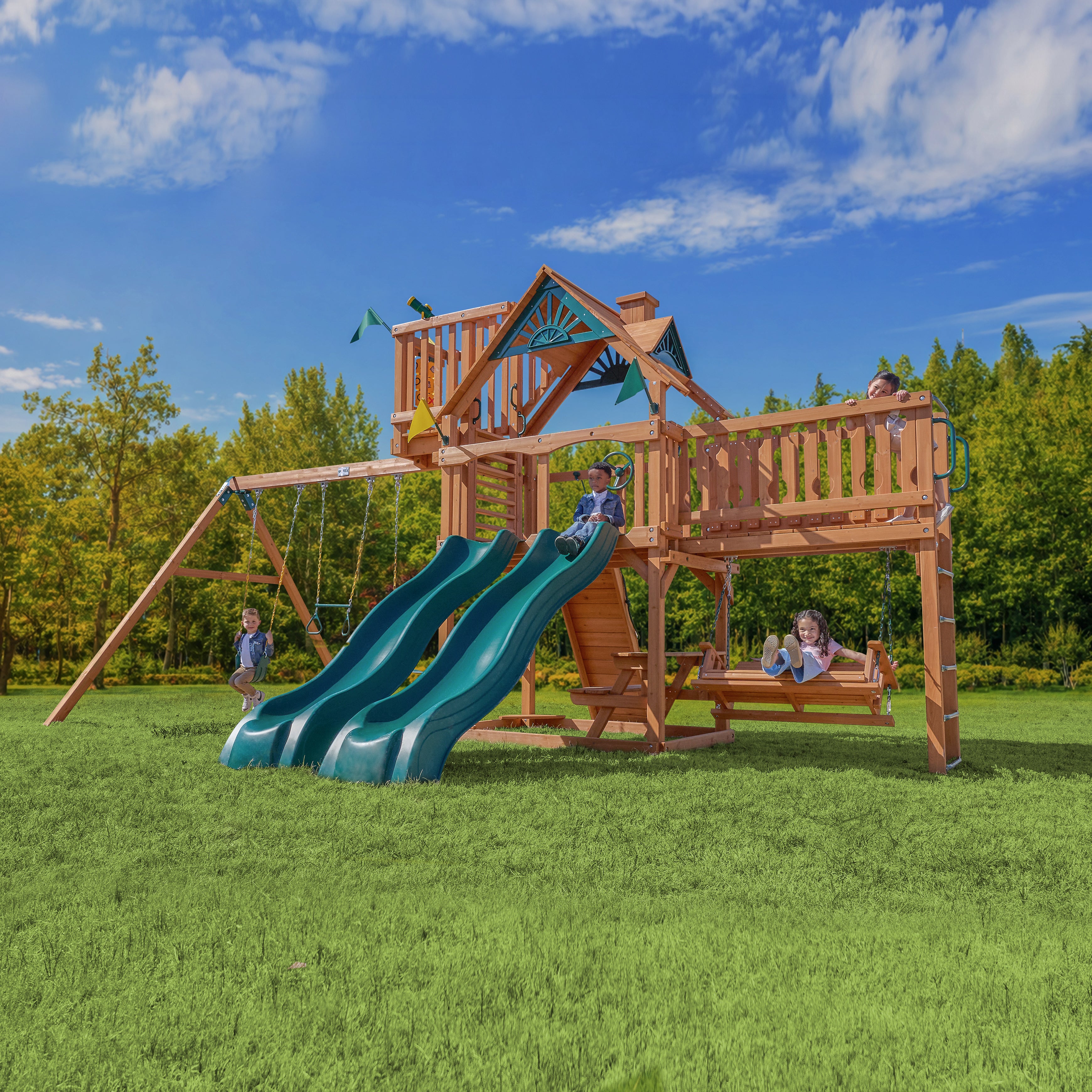 Summerville Deluxe Childrens Outdoor Playset | Gorilla Playsets