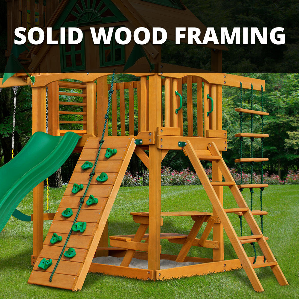 Chateau w/ Sky Loft Kids Swing Set Gorilla Playsets