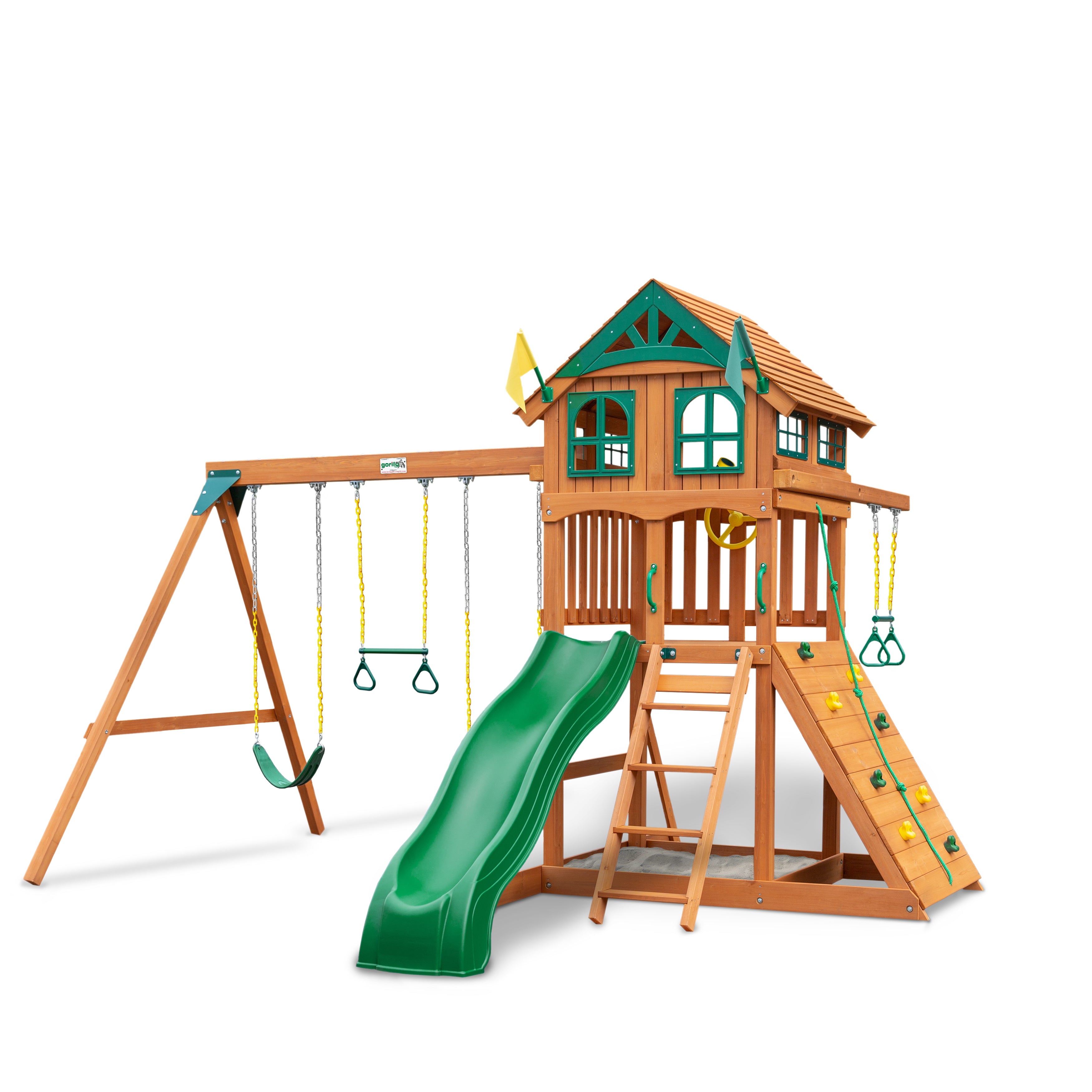 Outing w/ Trapeze Bar Swing Set