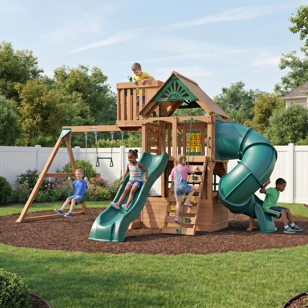 Alpine Adventure Wooden Playset | Gorilla Playsets