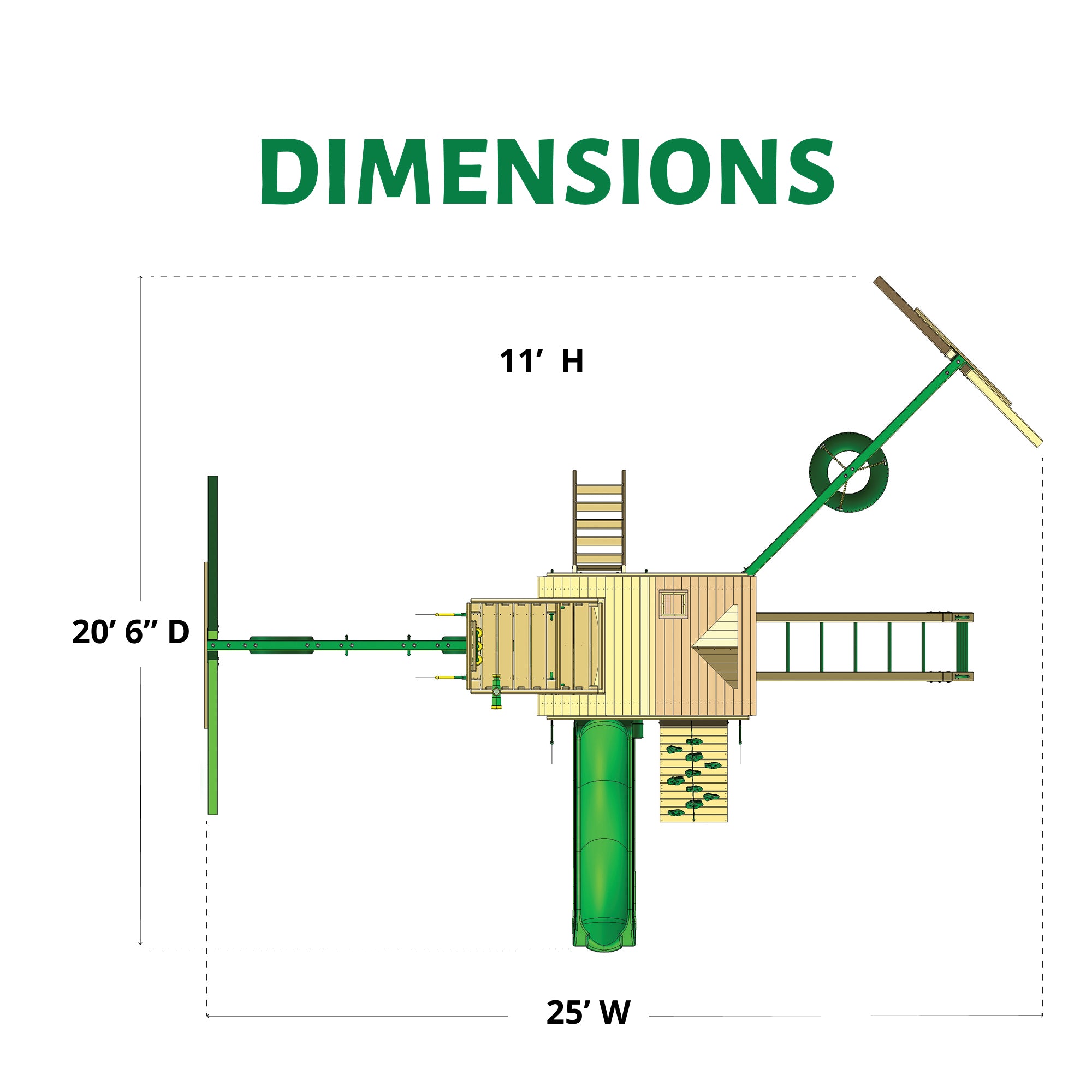 Homestead Swing Set for Kids