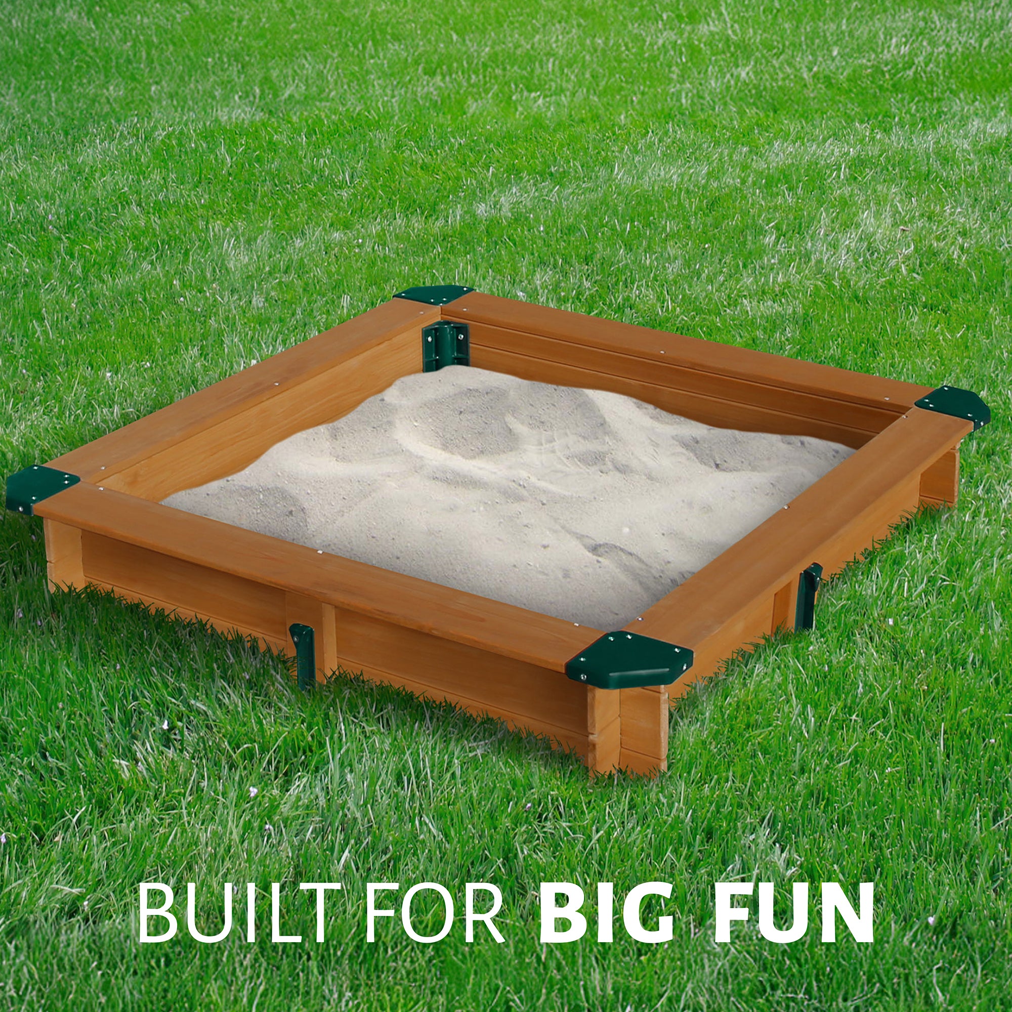サンドボックス　6台 6 Feet Kids Oval Sandbox with Built-in Corner Seat and Bottom