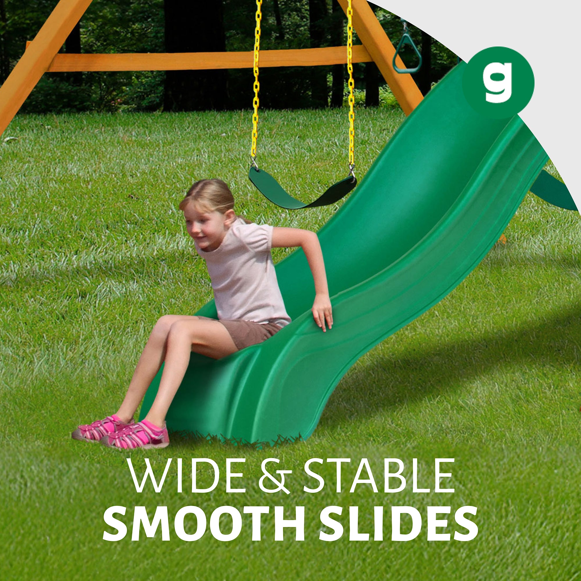 Treasure Trove II Swing Set for Backyard | Gorilla Playsets