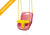 Studio shot of Gorilla Playsets outdoor baby swings.