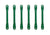 Studio shot of 13 7/8" Green Metal Ladder or Monkey Bar Rungs 6 Pack from Gorilla Playsets.