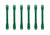 Studio shot of 13 7/8" Green Metal Ladder or Monkey Bar Rungs 6 Pack from Gorilla Playsets.