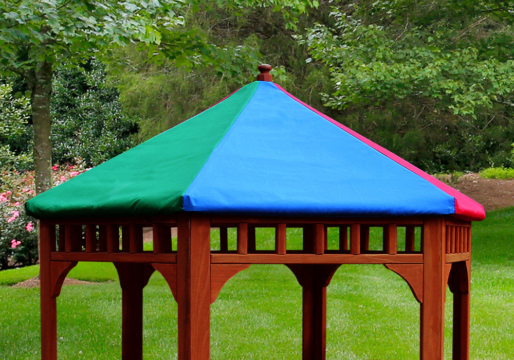 Lifesstyle view of Play-Zee-Bo Replacement Multi-Colored Tarp from  Gorilla Playsets.