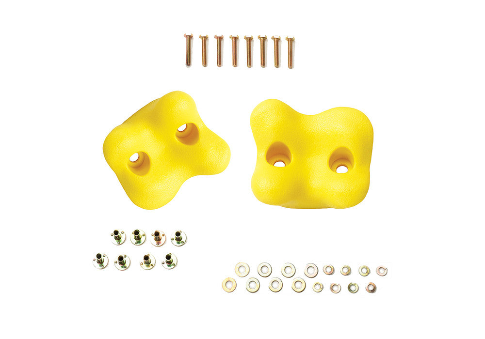 Exploded  view of Yellow Climbing Rock Holds from Gorilla Playsets.