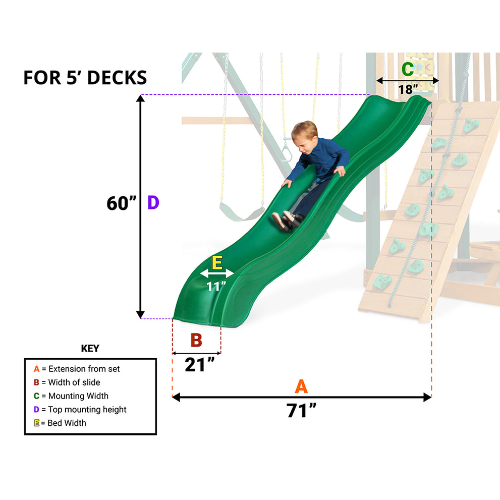Alpine Wave Slide for 5' Decks - Gorilla Playsets