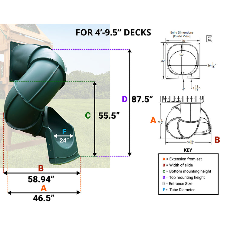 Quick Connect Tube Slide with Adjustable Footer