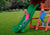 Lifestyle shot of Green Super Scoop Slide from Gorilla Playsets