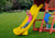 Lifestyle shot of Yellow Super Scoop Slide from Gorilla Playsets