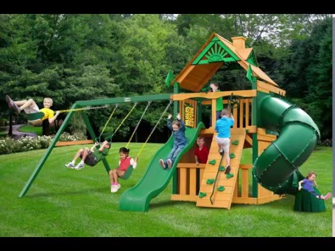 Mountaineer Clubhouse Swing Set w Timber Shield Wood Roof
