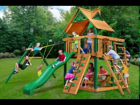 Navigator Swing Set w Timber Shield Wood Roof