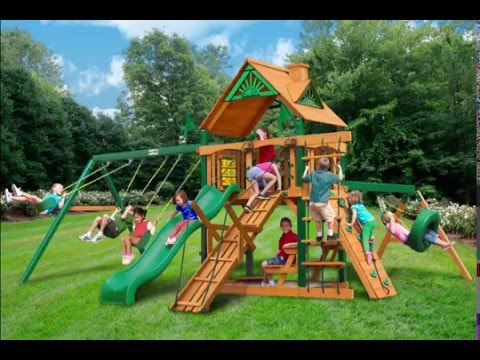 Frontier Swing Set w Timber Shield Wood Roof