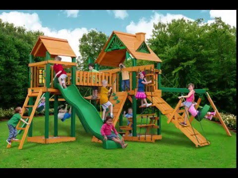 Pioneer Peak Swing Set w Timber Shield Wood Roof