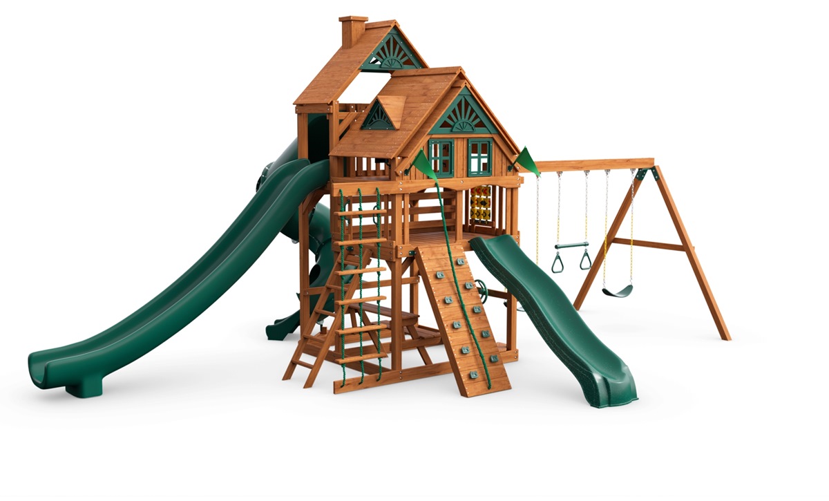 Summerlin retreat wooden swing set top